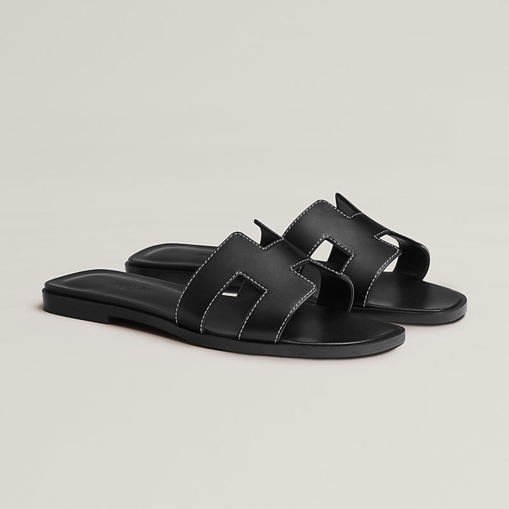 Hermes Black Oran Sandals 35 - Picture 15 of 15